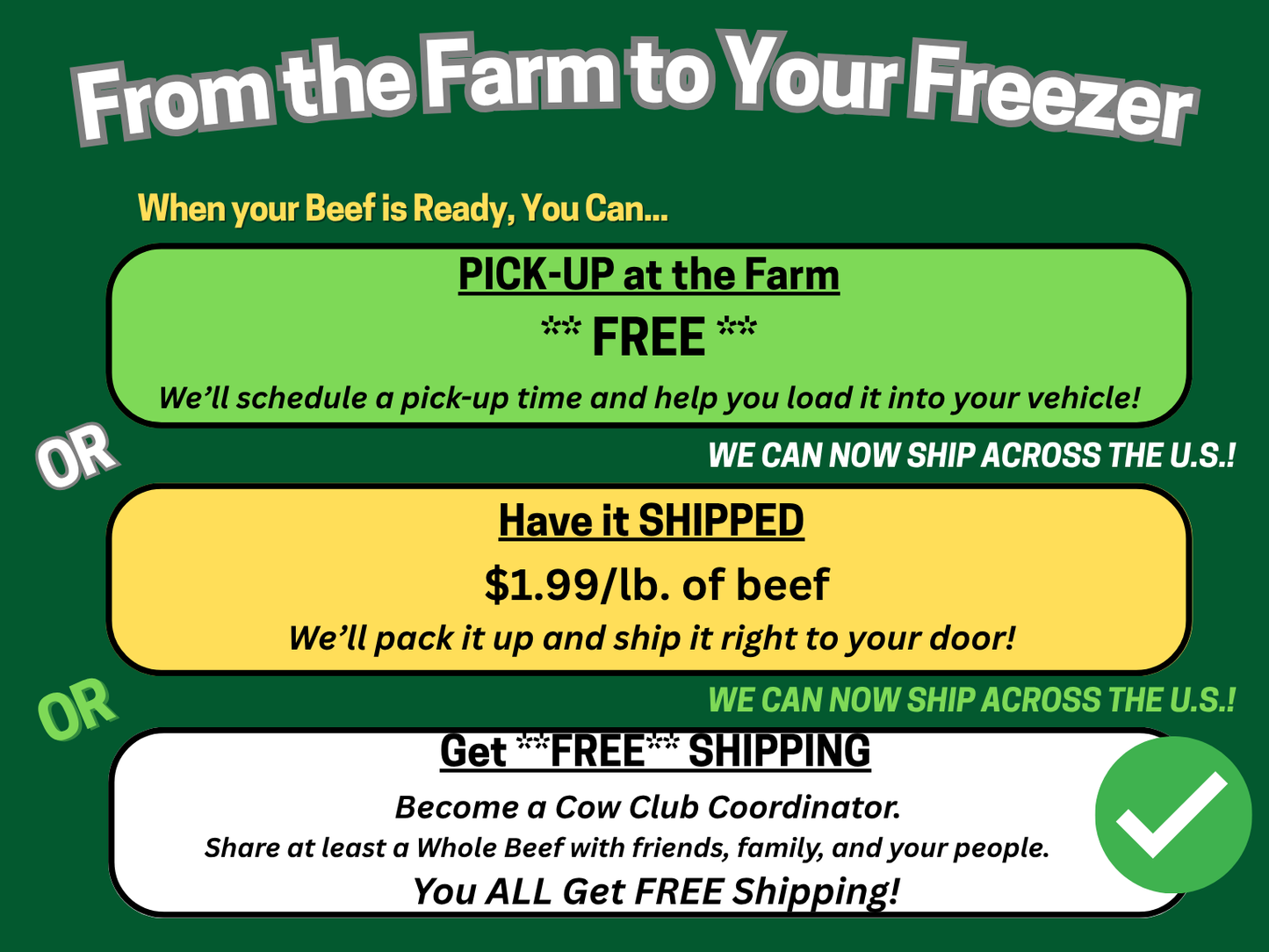 Quarter Beef DEPOSIT ONLY for June-Aug Harvest - 100% Grassfed Beef